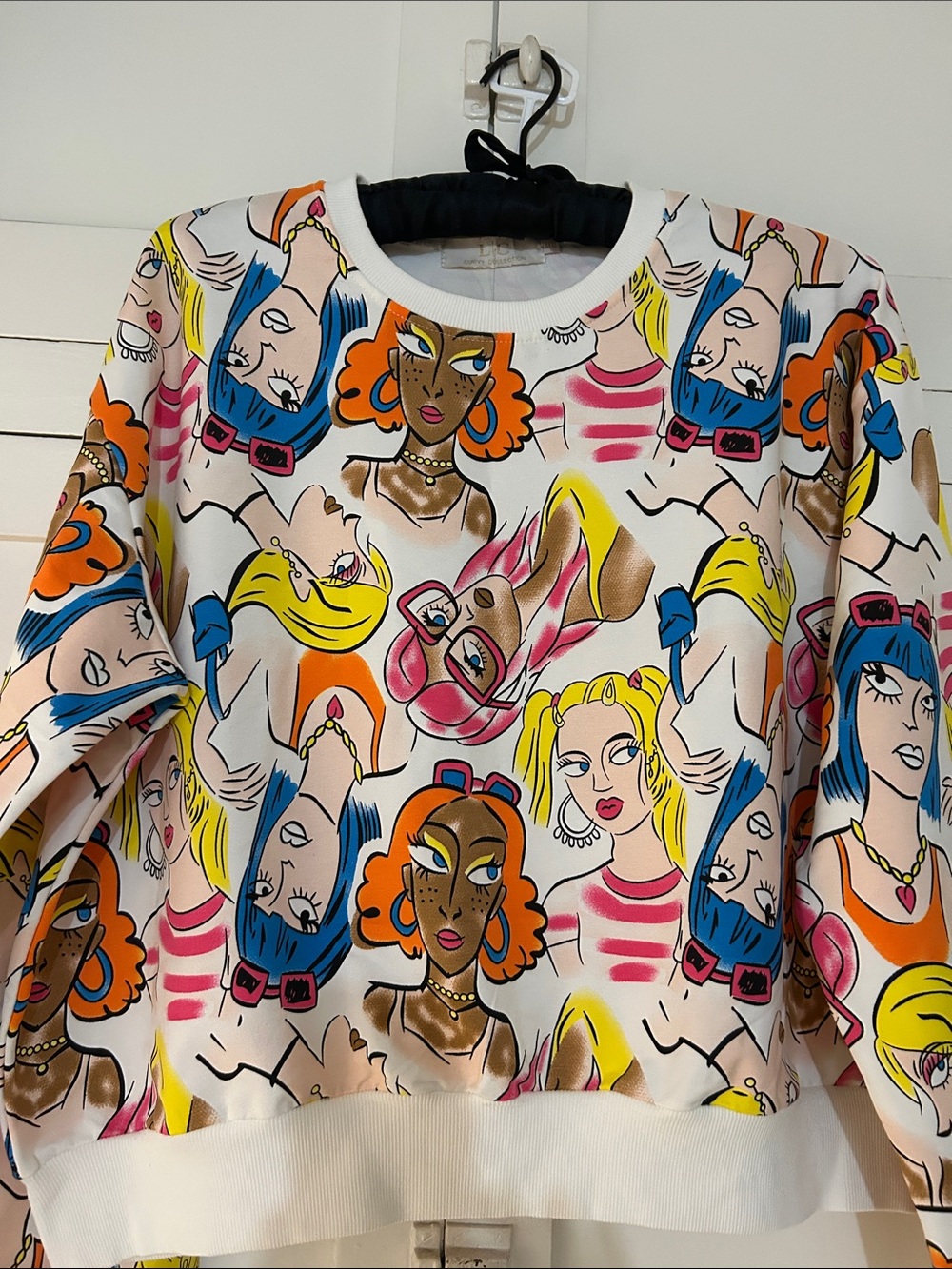 Women's Multicolor Pop-Art Crewneck Sweatshirt